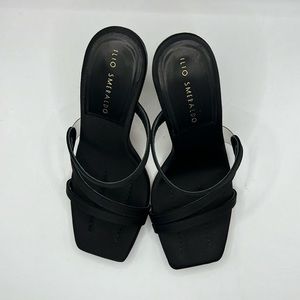 ILIO SMERALDO Womens Black Maevemule Heeled Sandals size 36